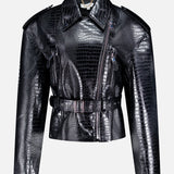Lilou Croc Effect Jacket