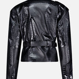 Lilou Croc Effect Jacket