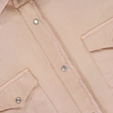 Distressed Denim Western Shirt