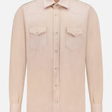 Distressed Denim Western Shirt