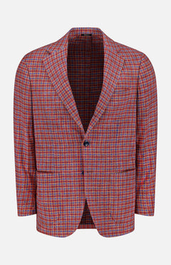 Wool and Silk Micro Check Sportcoat (14690370584939)