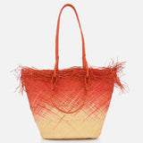 Medium Basket with Frayed Border Bag (14680747934059)