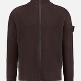 Wool Tonal Patch Zip Up Sweater (14697879961963)