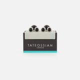 Bullseye Semi Precious Silver Cufflinks Set