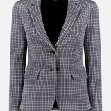 Carissa Slim Fit Knit Plaid Blazer (14702069121387)