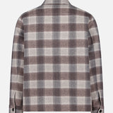 Checked Wool Blend Overshirt