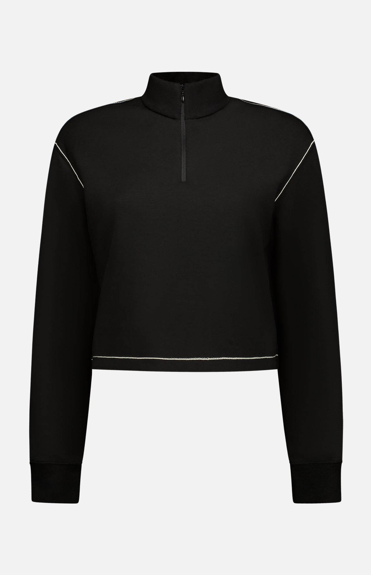 Zip front crop sweatshirt on sale
