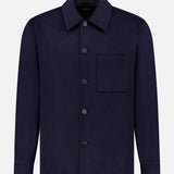 Wool Blend Pocketed Overshirt