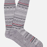 Merino Wool Fairisle Jacquard Mid Calf Socks (14696087880043)