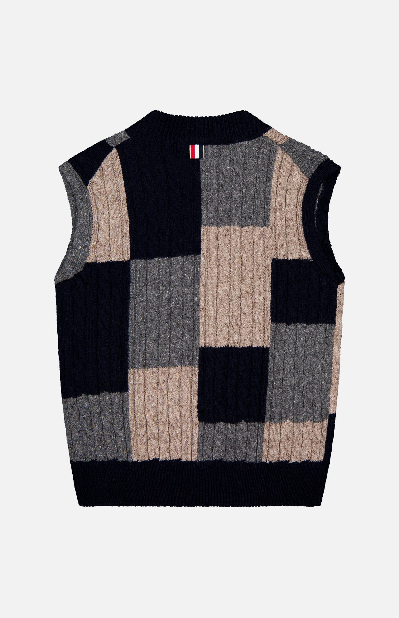 Patchwork Baby Cable V Neck Vest (14683784216939)