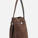 Belted Suede Bucket Bag (14725749801323)