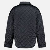 Collared Quilted A-line Jacket (14725750292843)