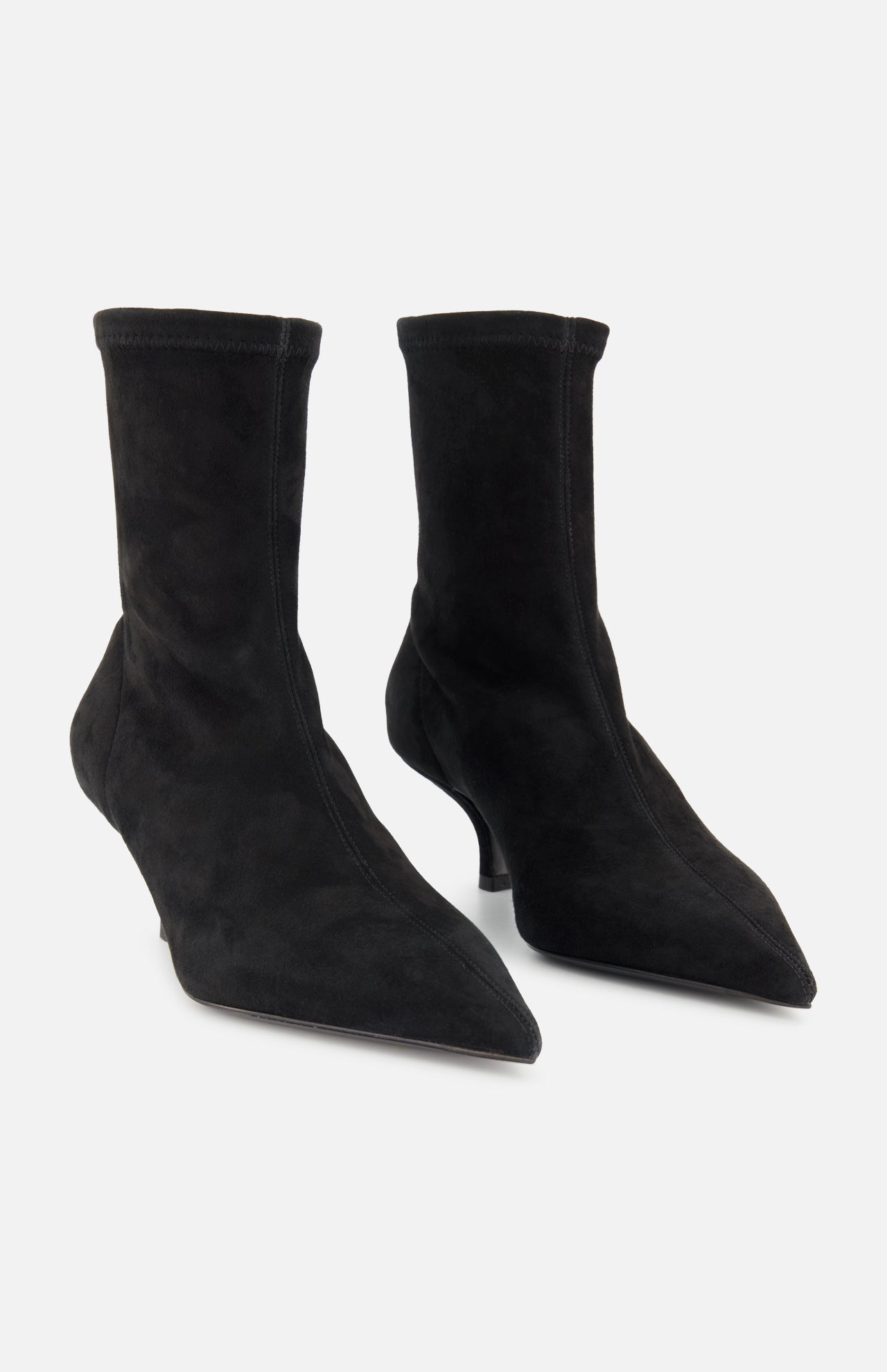 Suede Heeled Sock Boot (14725750063467)