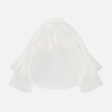 Demaris Stretch Silk Ruffle Blouse (14705844912491)