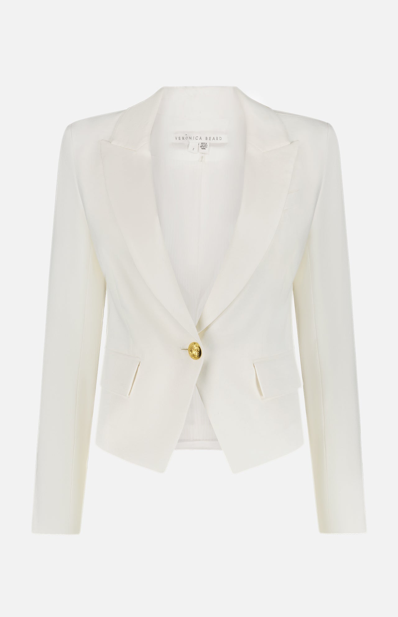 Veronica Beard Hosanna Linen Dickey Jacket White Size 2