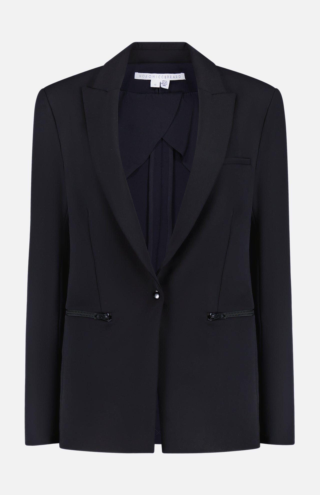 Veronica beard black scuba jacket discount