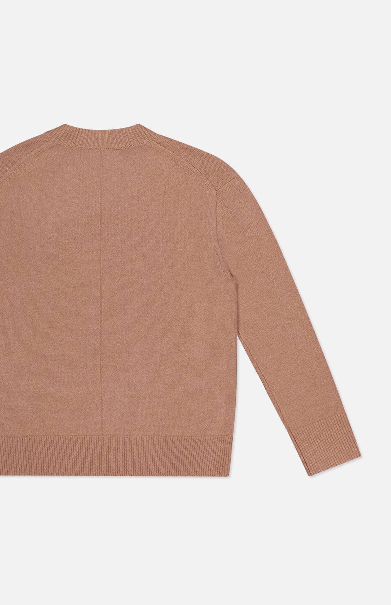 Cashmere Rib Trim V-Neck Sweater (7598130167923)