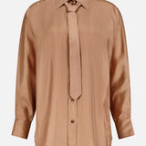 Relaxed Removable Tie Silk Shirt (14702068826475)