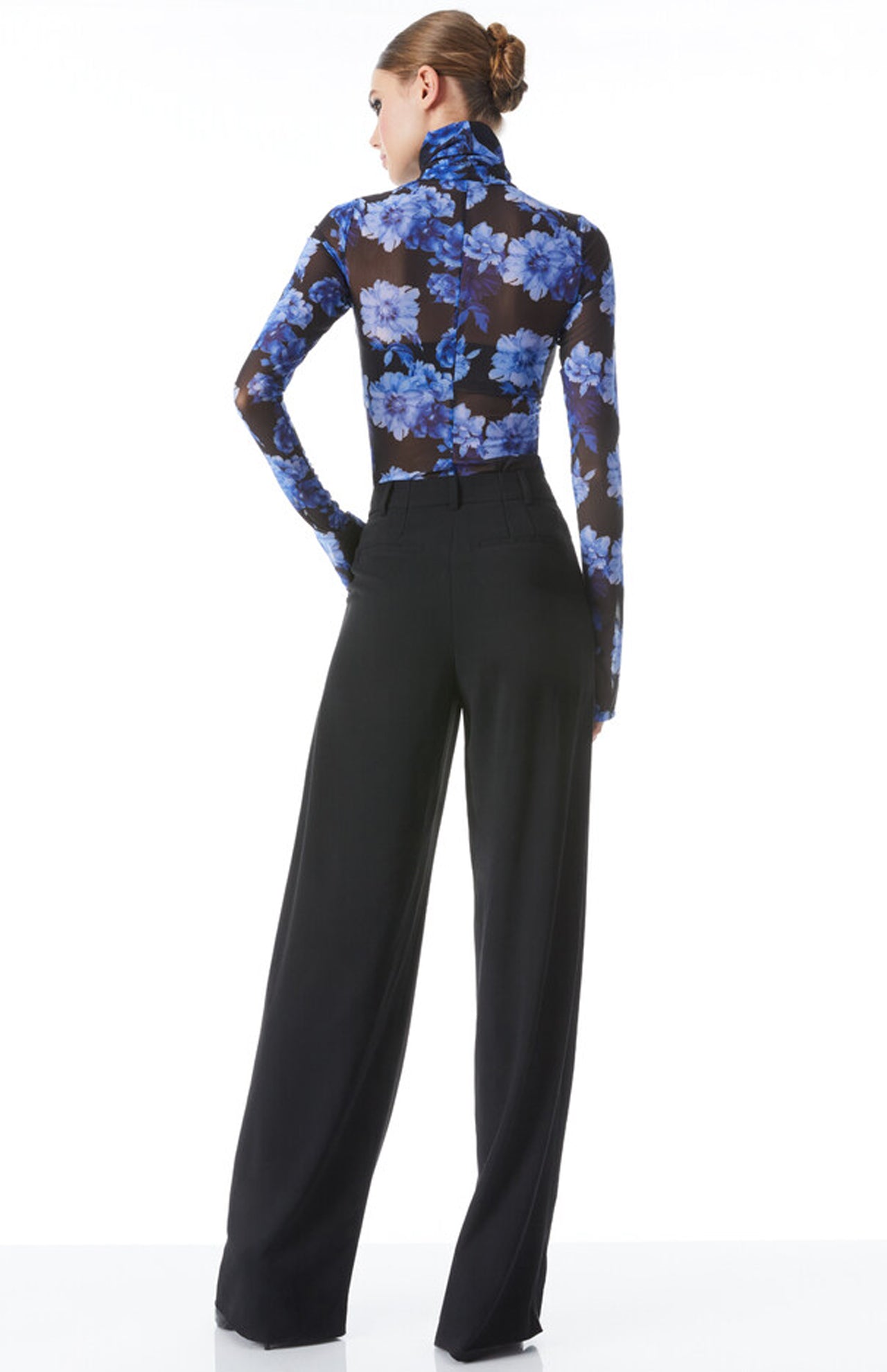 Delaina Turtleneck Mesh Top (6992143810675)