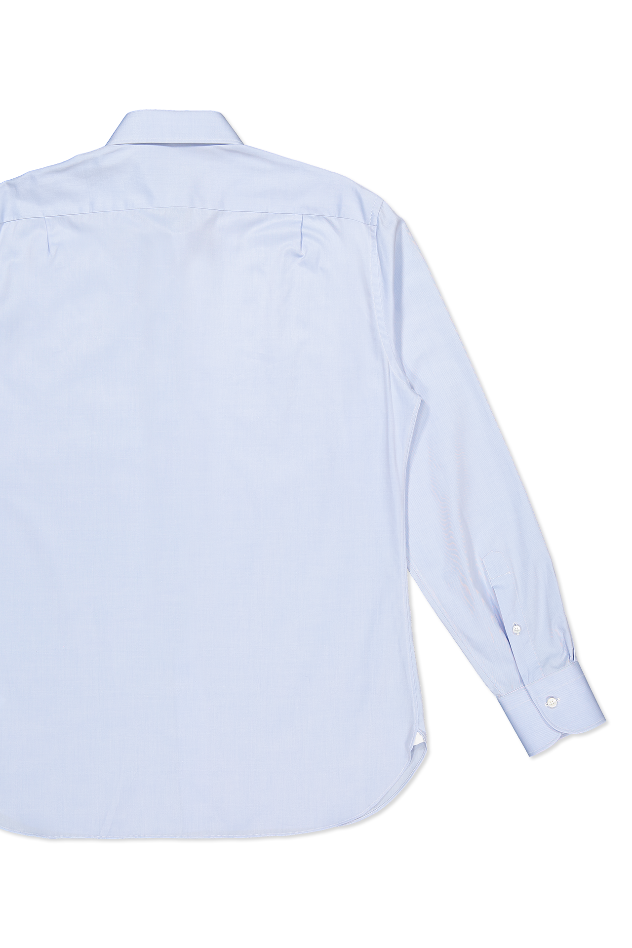 Zegna LS Woven Solid Light Blue Back Flat Image (600684068875)