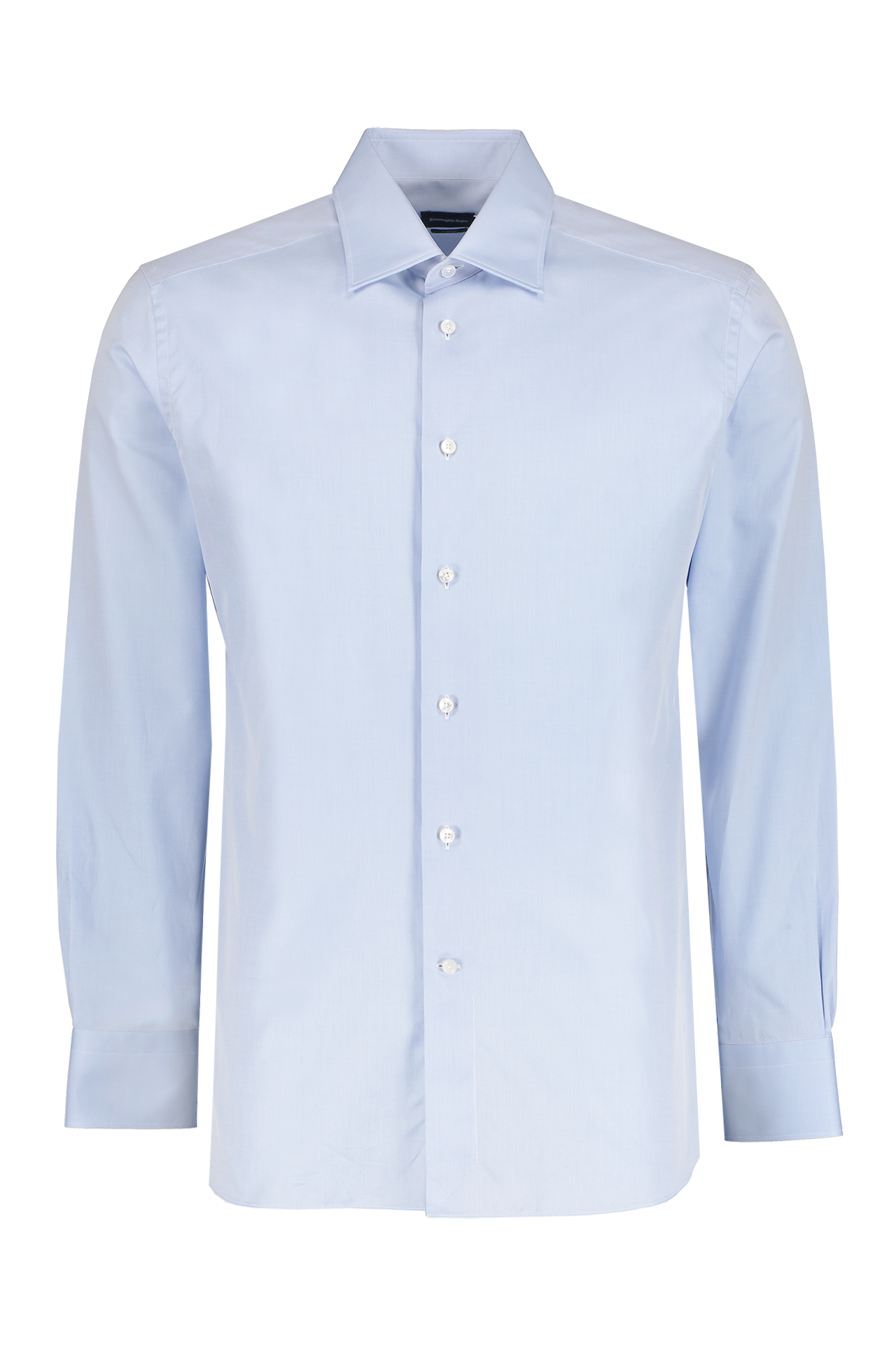 Zegna LS Woven Solid Light Blue Front Mannequin Image (600684068875)