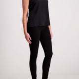 Lagence Jane Spaghetti Strap Top Black Angled Model Image (6716948938867)