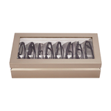 Oyobox Classic Lacquer Eyewear Organizer Neutral Angled Image (6697401417843)