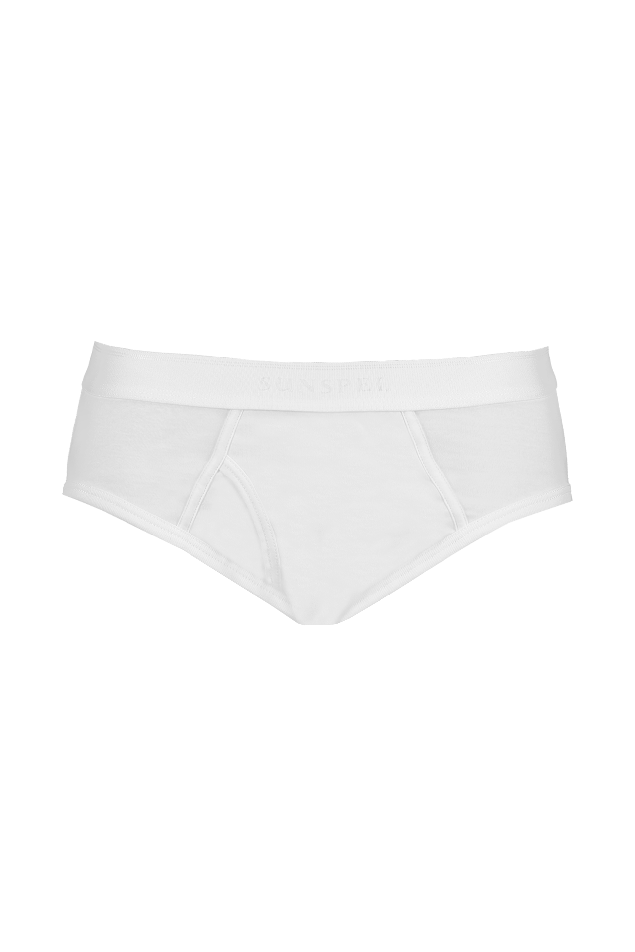 Sunspel Superfine Brief in White - Image on Form (4371184844915)