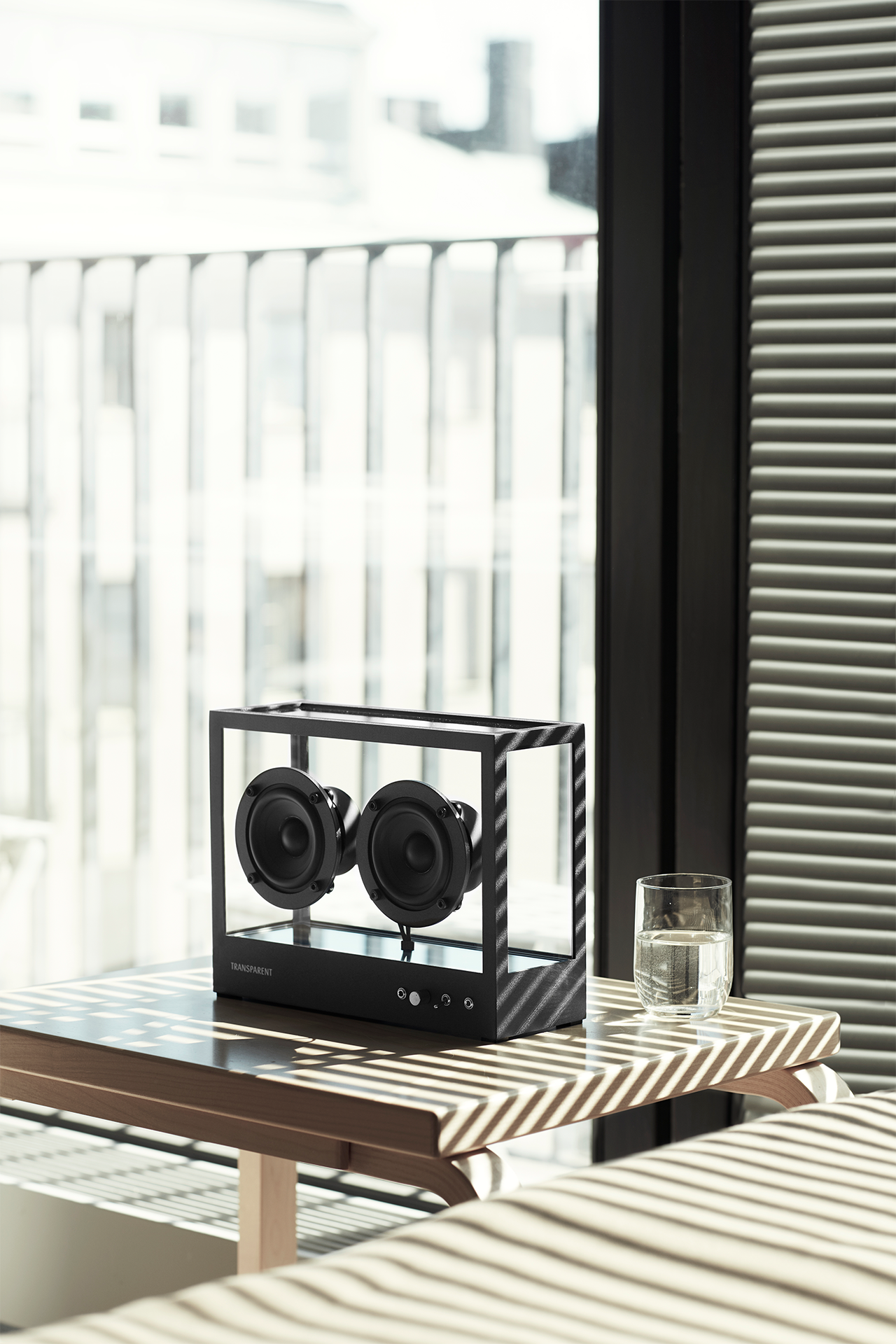 Transparent Small Transparent Speaker Black Editorial Image (4634560266355)