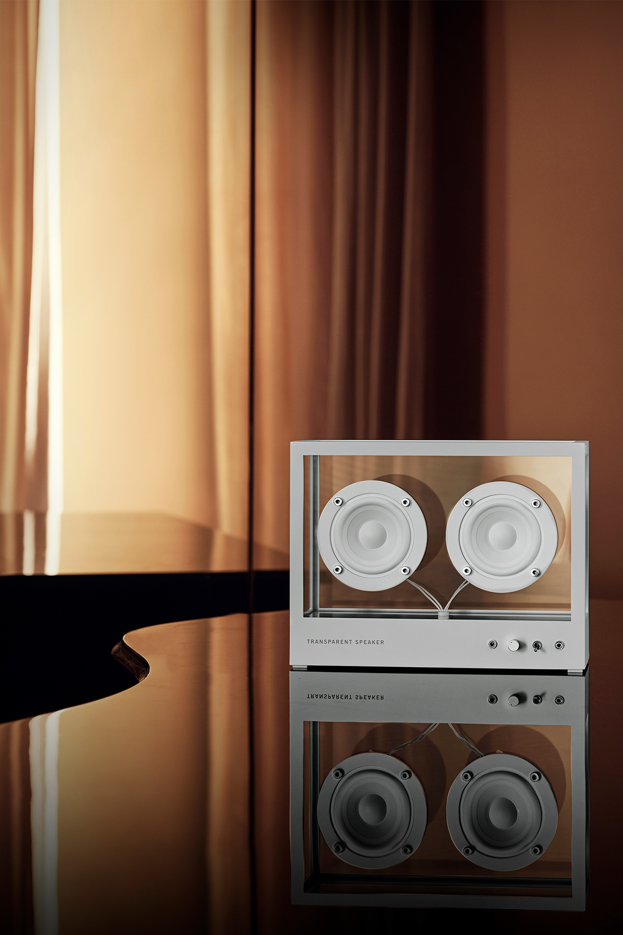 Transparent Small Transparent Speaker White Editorial Image (4634560266355)