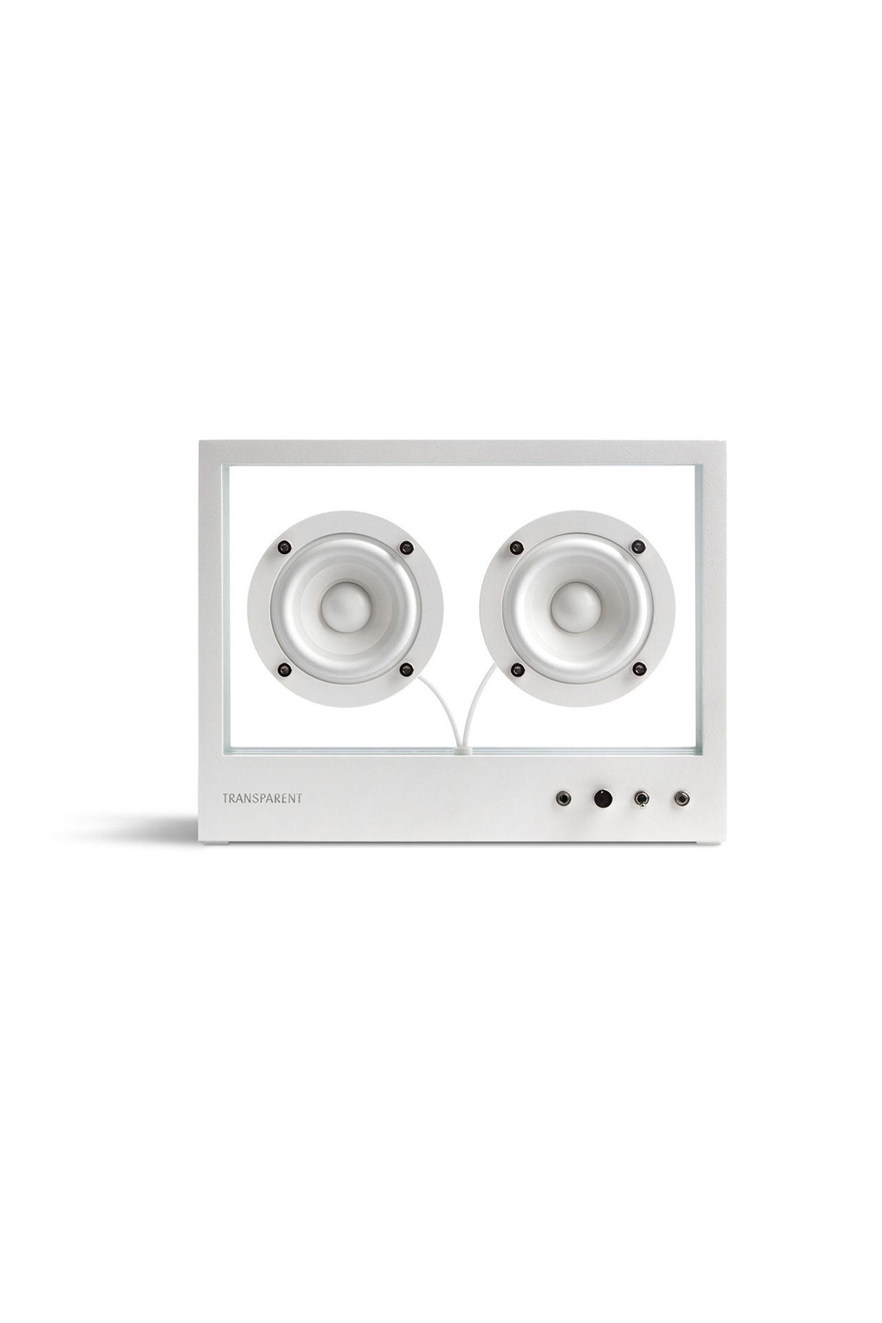 Transparent Small Transparent Speaker White Front Image (4634560266355)
