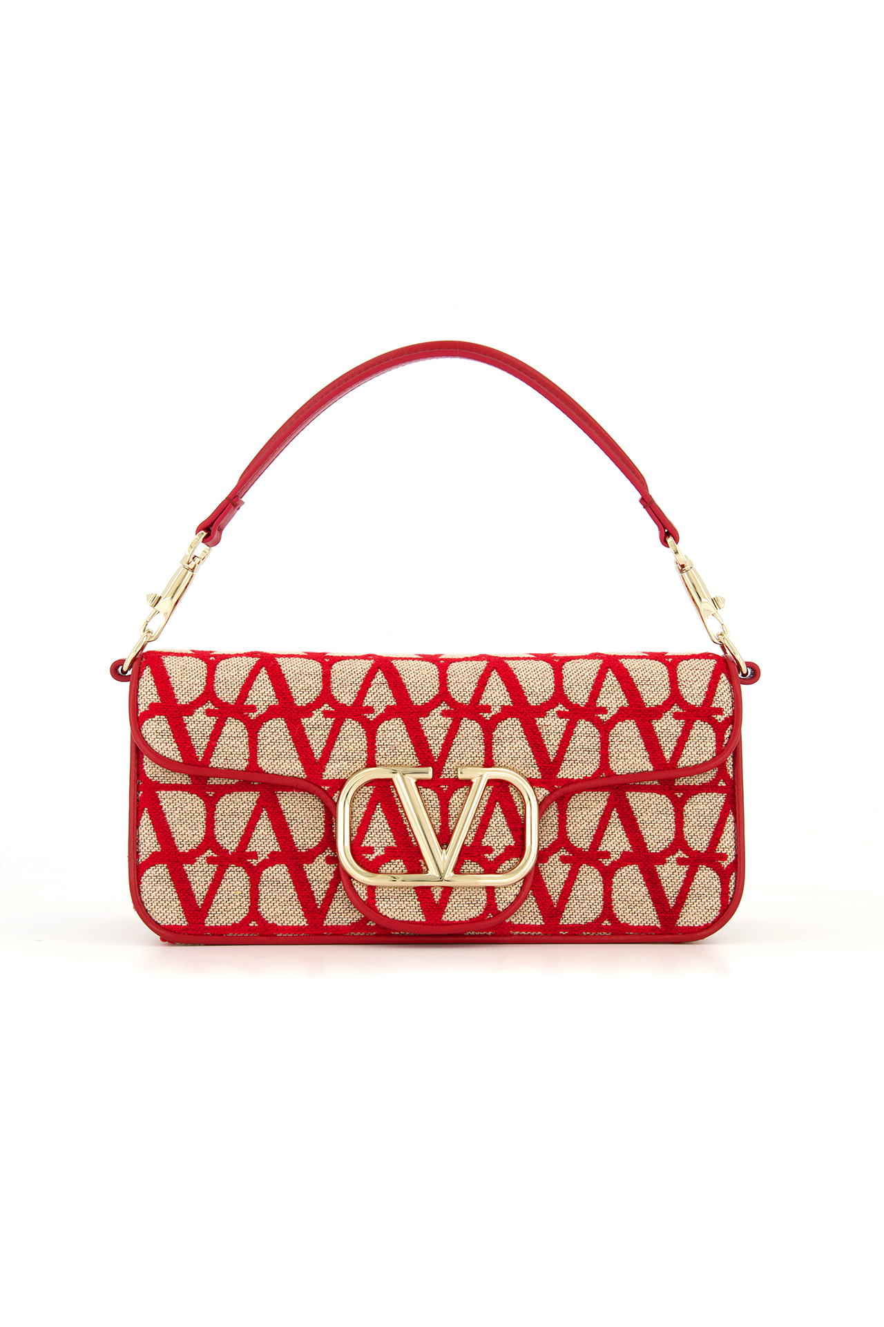 Valentino Garavani Small Loco Shoulder Bag in Red