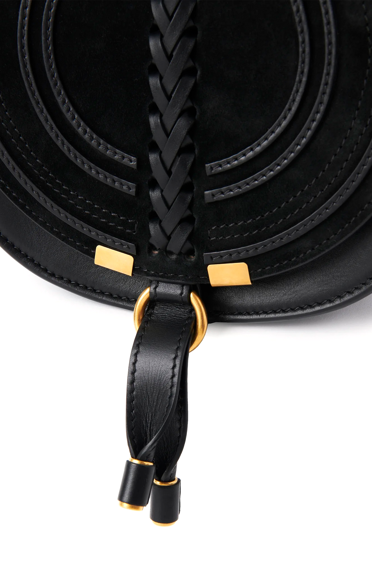 Mini Letter Detail Flap Saddle Bag