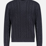 Foggy Cable Crew Sweater