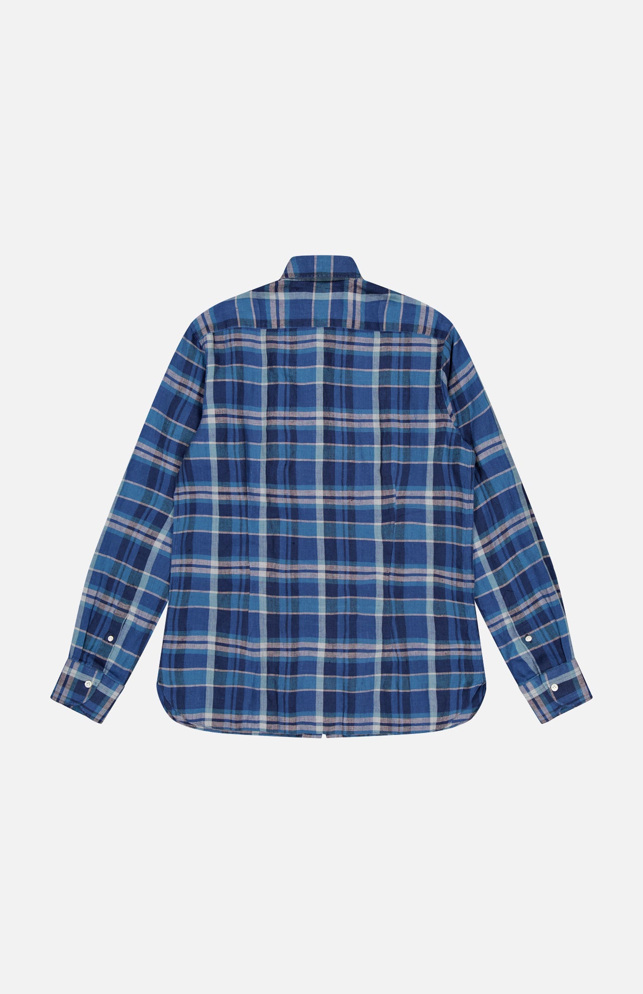 Japan Madras Check Linen Shirt (14642259198315)