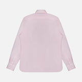 The Oxford Casual Fit Shirt by 100 HANDS is a light pink, long-sleeved luxury cotton piece, displayed from the back with a classic collar and buttoned cuffs, laid flat against a plain white background. Expertly handcrafted in India, this shirt exemplifies timeless elegance and exceptional craftsmanship.