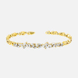 Classic White Diamond ZigZag Bangle (6977014923379)