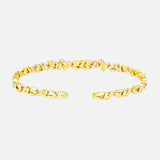 Classic White Diamond ZigZag Bangle (6977014923379)