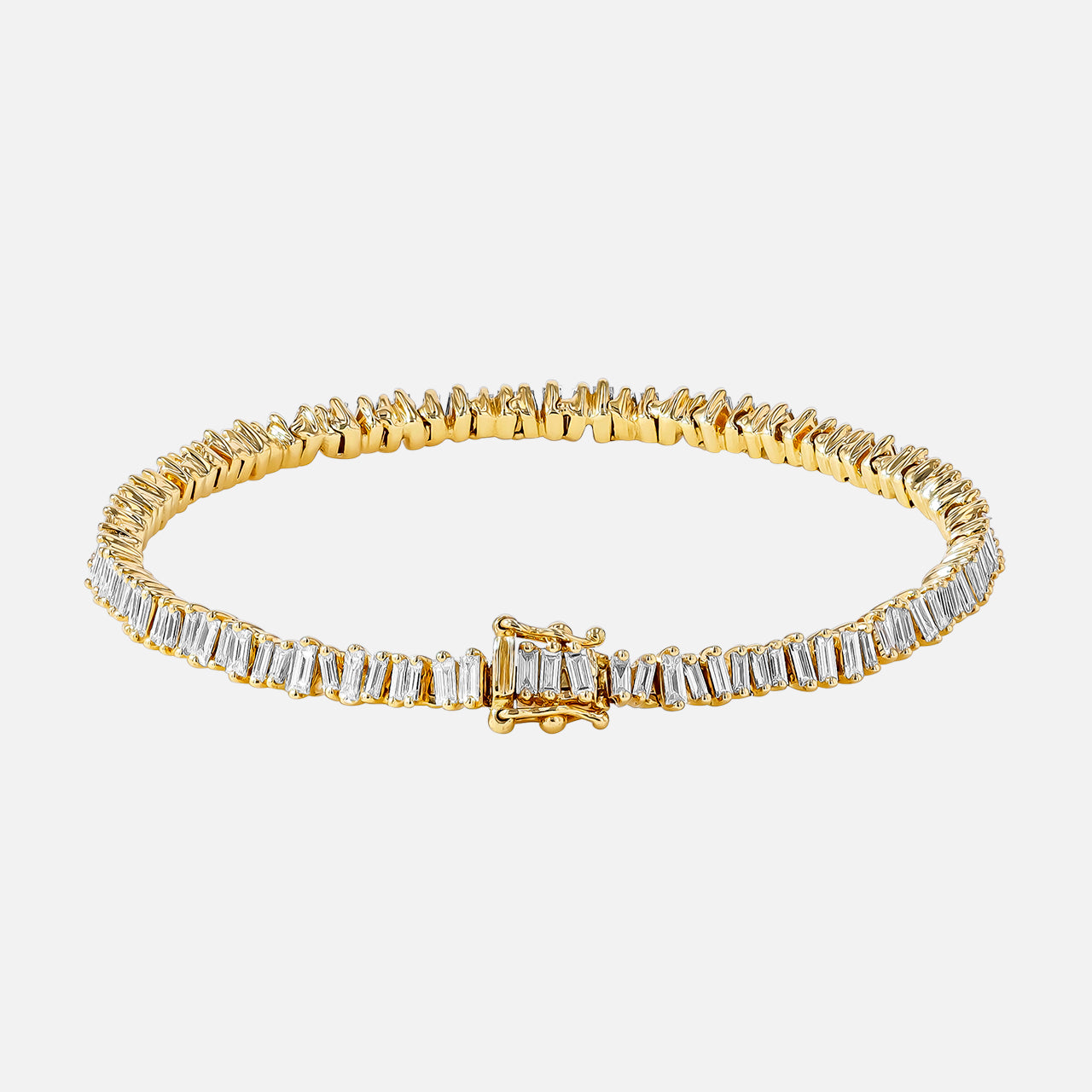 Classic Baguette Tennis Bracelet (6622395596915)