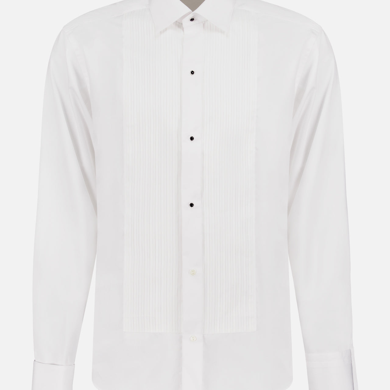 White Plissé Bibbed Tuxedo Shirt (4441564741747)