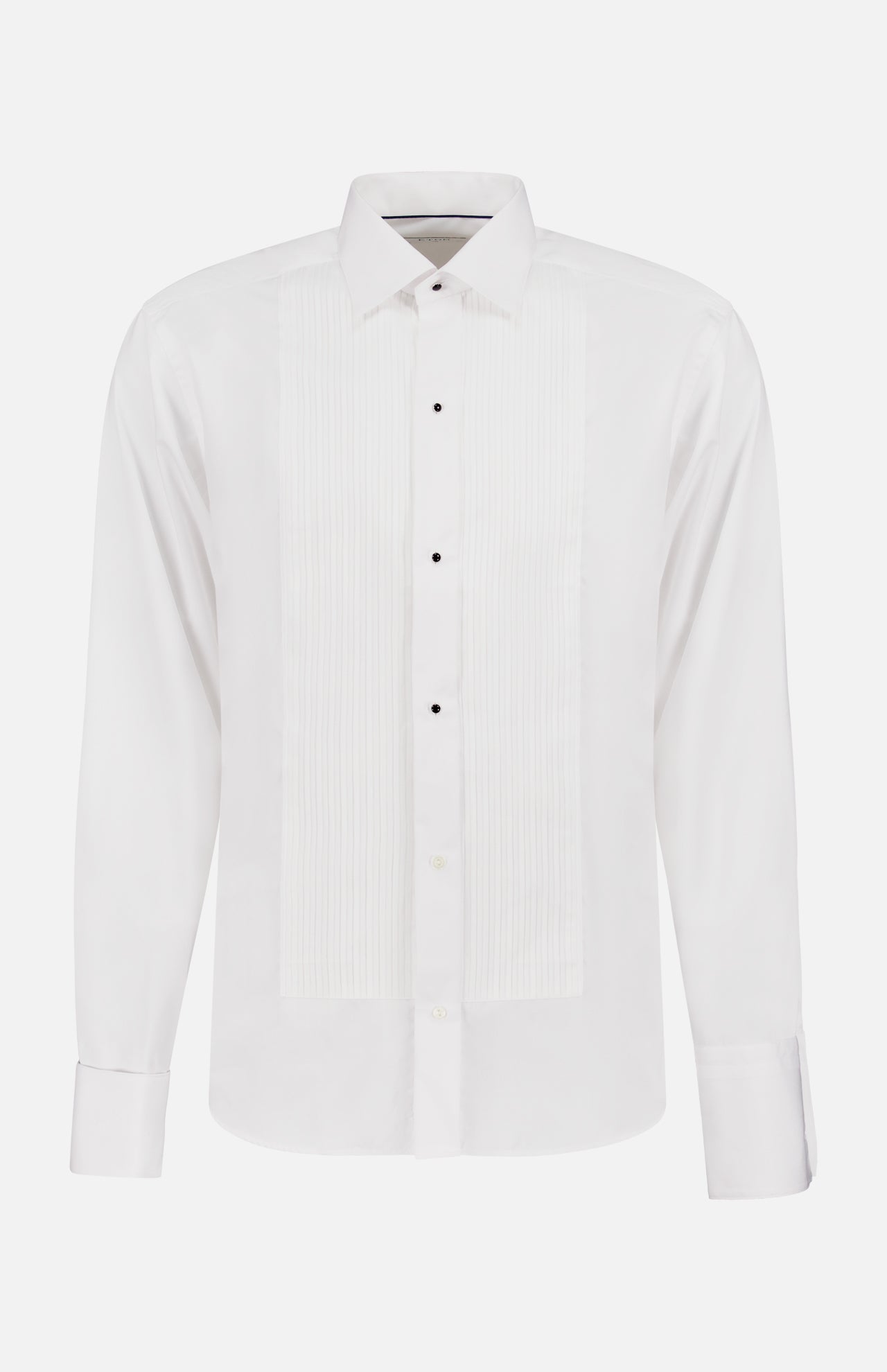 White Plissé Bibbed Tuxedo Shirt (4441564741747)