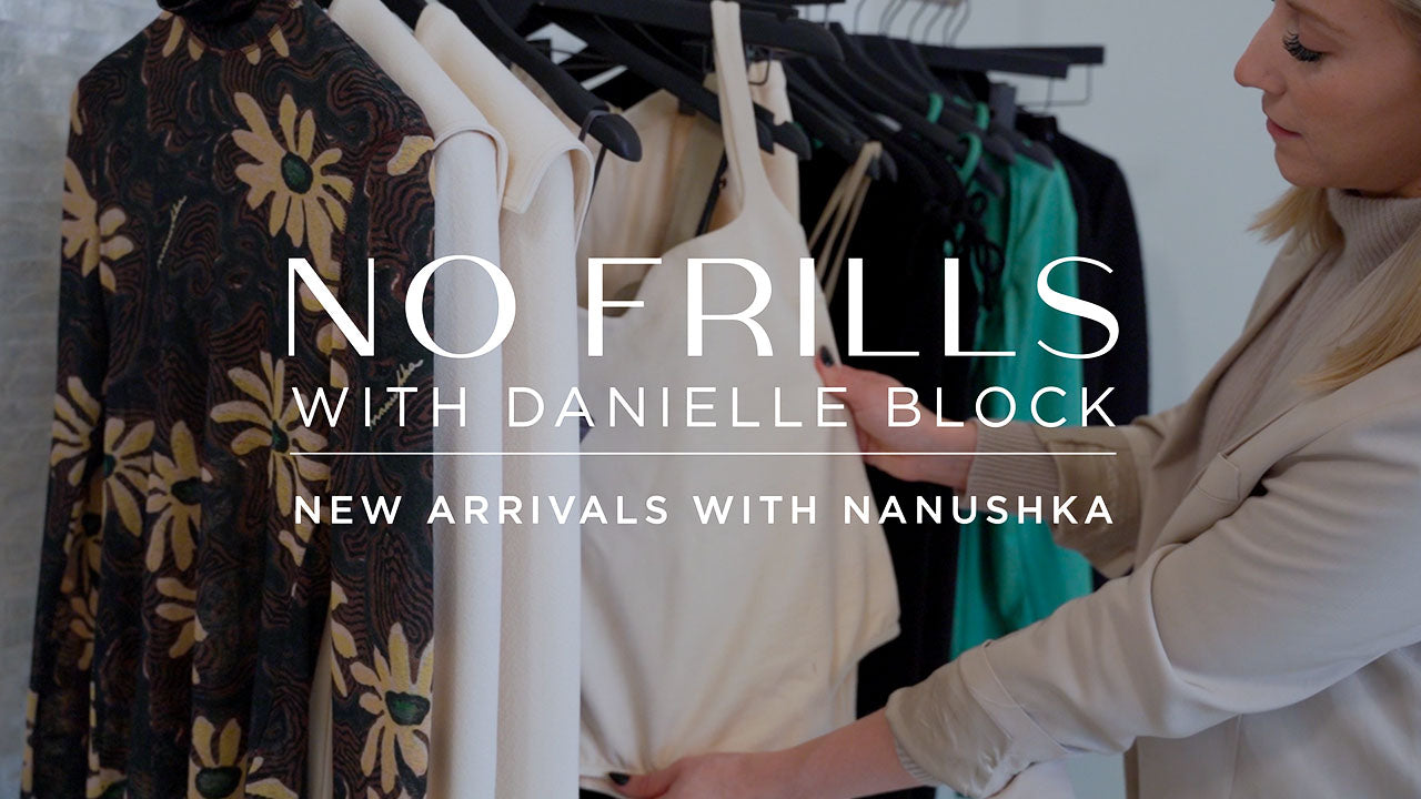 Load video: Video of Personal Shopper Danielle Block highlighting new arrivals from Nanushka available at A.K. Rikk’s in-store and online.