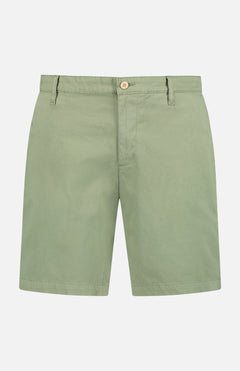 The AG Wanderer Short for men in light green features belt loops, a button closure, and front pockets, shown against a plain white background.