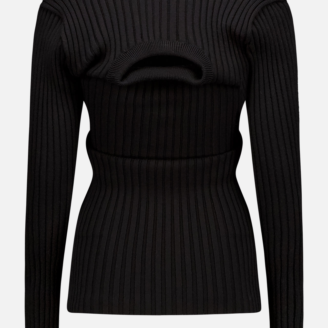 Double Collar Bascule Rib Sweater (7569945231475)