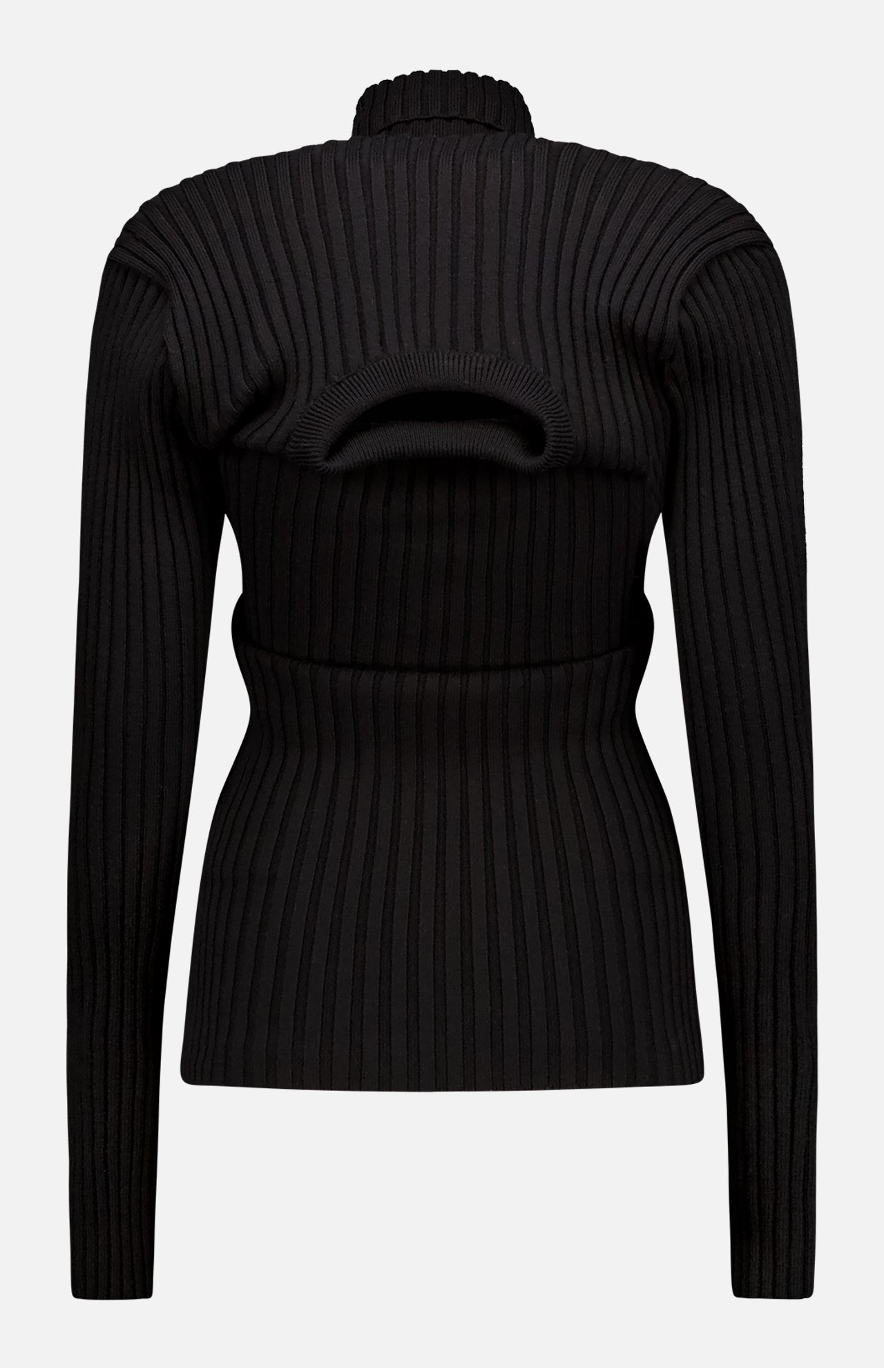 Double Collar Bascule Rib Sweater (7569945231475)