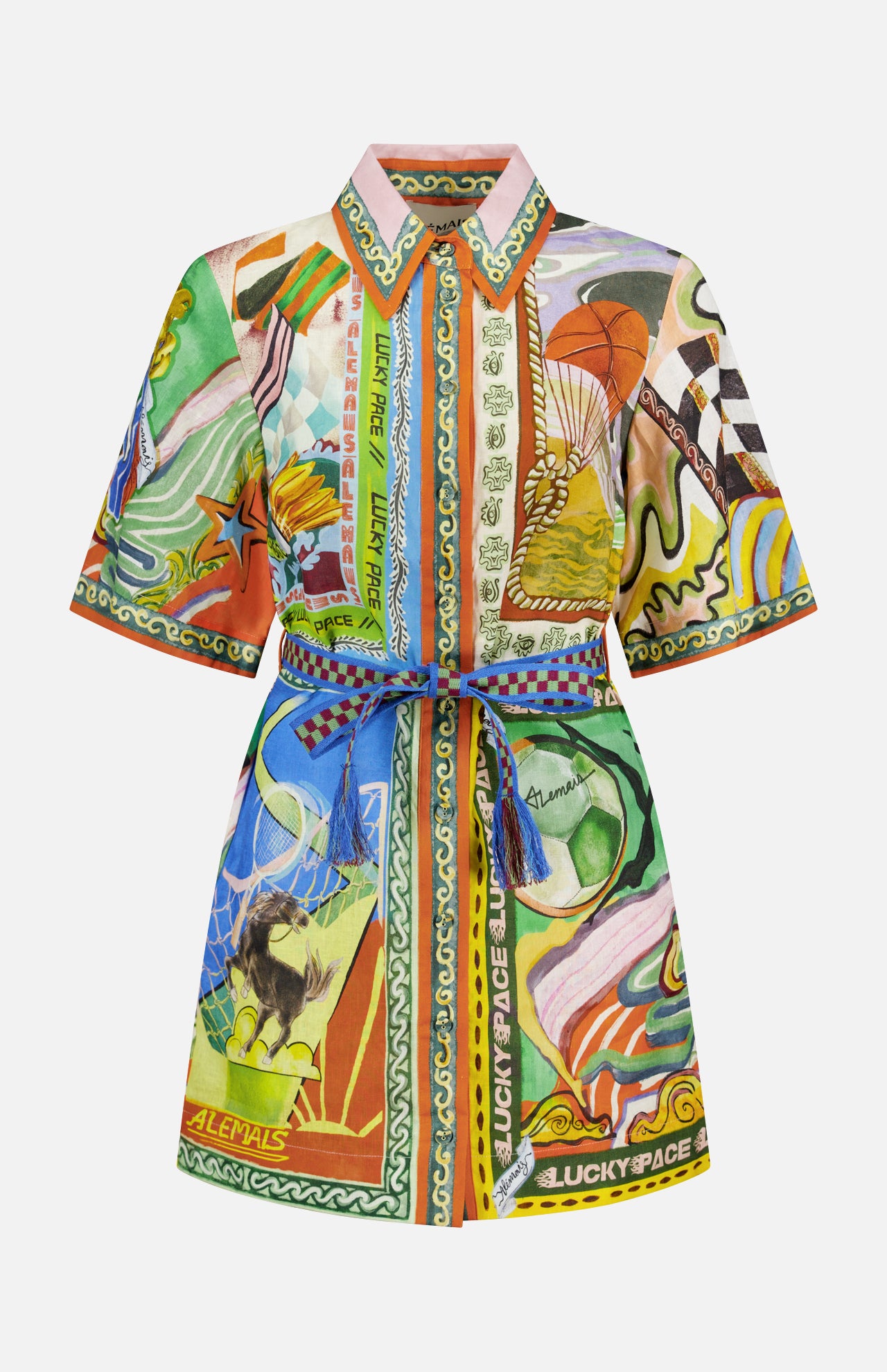 Lucky Pace Linen Mini Dress (14678941729131)