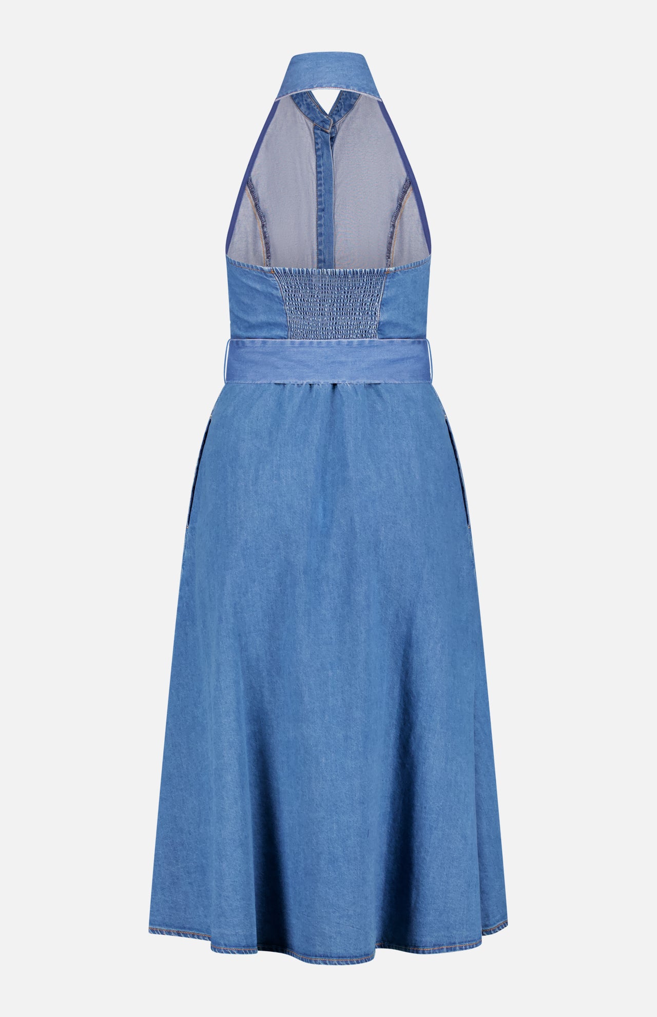 Chassidy Chambray Halter Midi Dress (14680747409771)