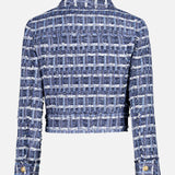 Chloe Cropped Boxy Denim Tweed Jacket (14695135936875)