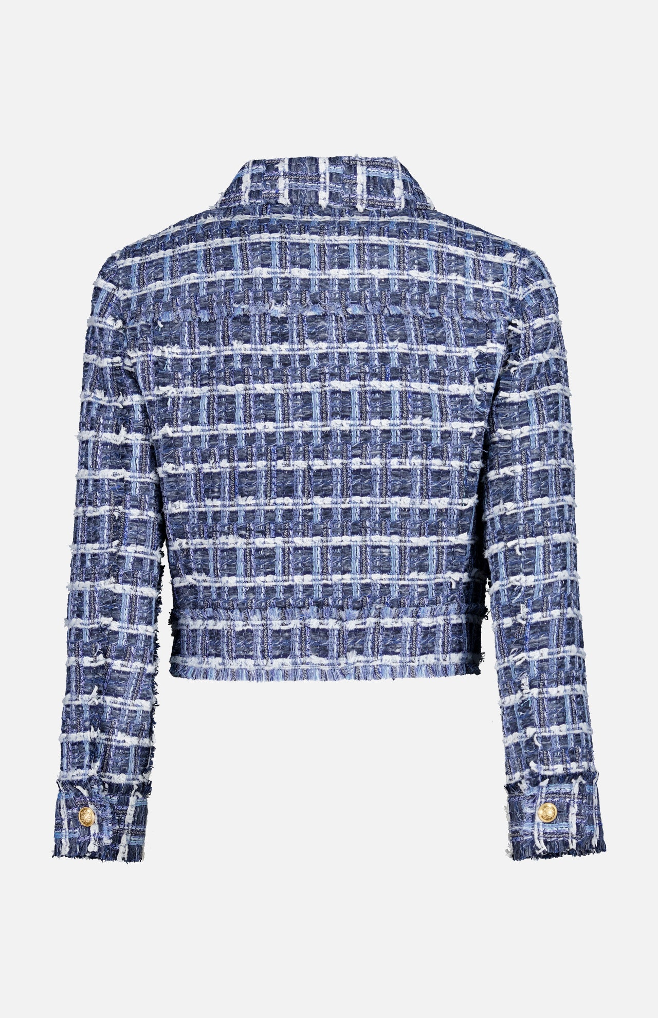 Chloe Cropped Boxy Denim Tweed Jacket (14695135936875)