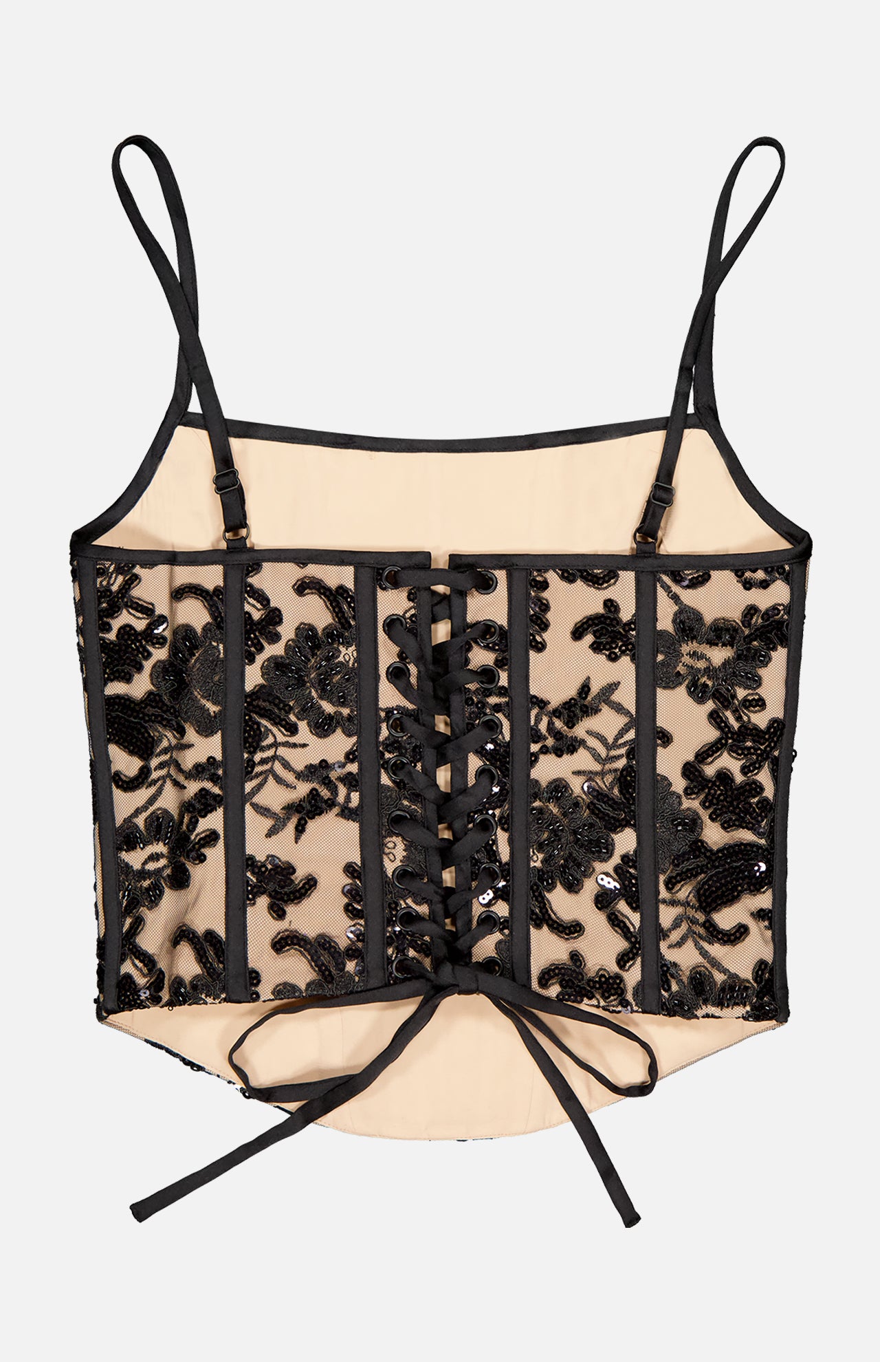 Cressida Embellished Scoop Neck Corset Top (7725244842099)